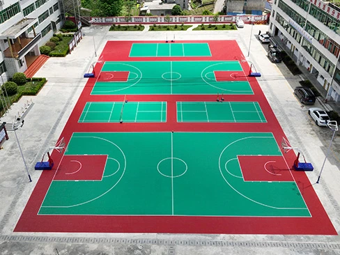 Thi công sân bóng rổ khu dân cư 